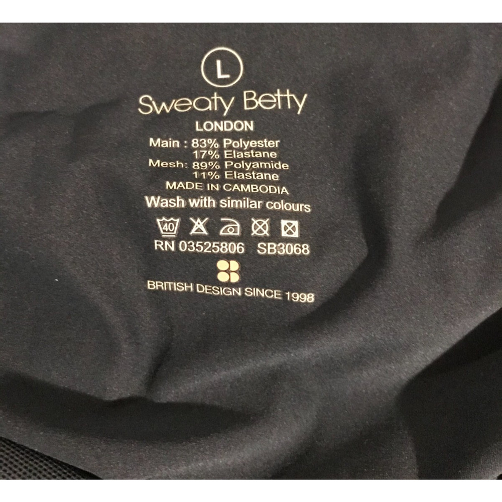 Sweaty Betty Obi Vest Large Blue Wrap Tank Built In Bra Athleisure Top - Picture 7 of 9